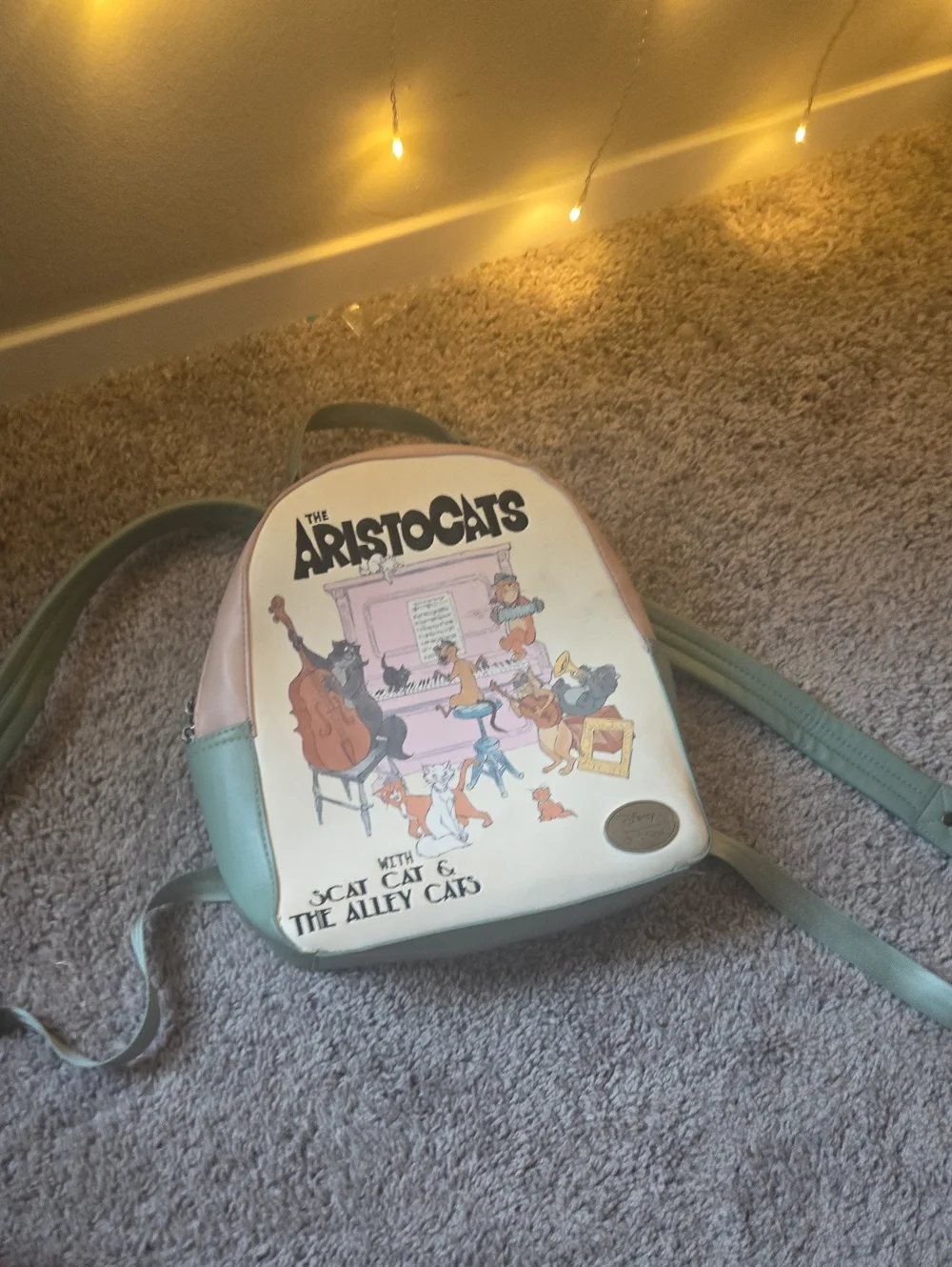 Disney The Aristocats Kids Mini Backpack - Pink & Green